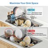 iSPECLE Small Sink Dish Drying Rack, Expandable Narrow Rust Resistant