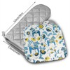 Scandinavian Swedish Dala Horses and Kurbits Flowers Oven Mitts -