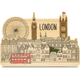 London Geschenke - London Holzkarte - Geburtstagskarte - London Deko, England Deko, London Geschenk, London Geschenkbox, London Souvenir, Geschenke London, Geschenk London, London Dekoartikel