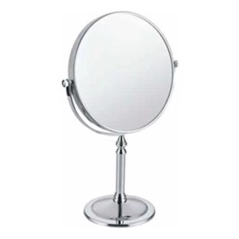 Alfa Espejo De Vanidad 15 Cm Doble Cara Aumento 3x Acero inoxidable Acabado Cromado