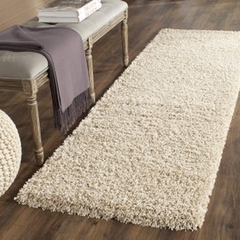 SAFAVIEH California Shag Collection Runner Rug - 2'3" x 8', Beige, Non-Shedding & Easy Care, 2-inch Thick Ideal for High Traffic Areas in Living Room, Bedroom (SG151-1313)