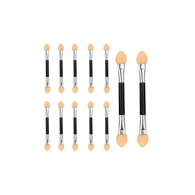 Eyeshadow Brush, 12 Pieces Pin Swan Neck, Sponge Eyeshadow Applicator,