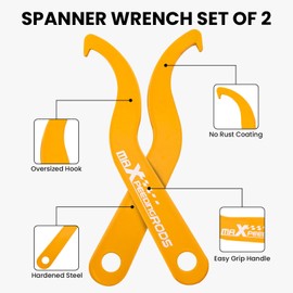 maXpeedingrods Coilover Tool Adjustable Spanner Wrench for Honda Civic Accord, Stainless Steel Wrench Set of 2, Yellow