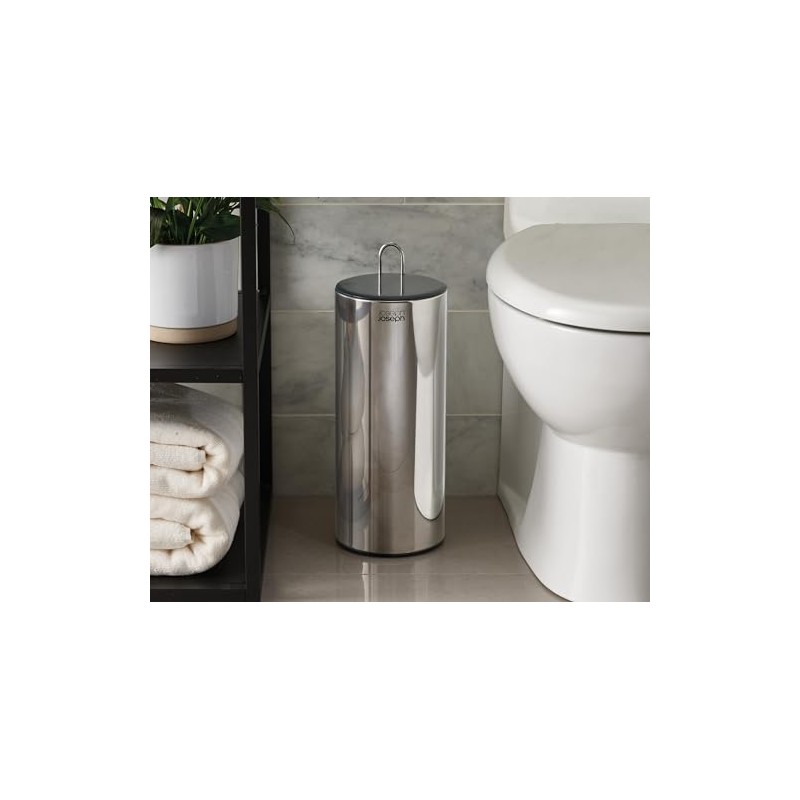 Joseph Joseph EasyStore Luxe Stainless Steel Concealed Toilet Paper Holder