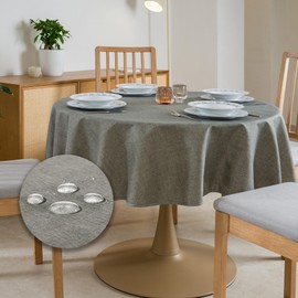 Outdoor Tablecloth Washable Round Diameter 160 cm Grey Diameter Garden Tablecloth Tablecloths Weatherproof Oilcloth Tablecloth Table Cloth Made in Italy for Outdoor Use Tablecloth