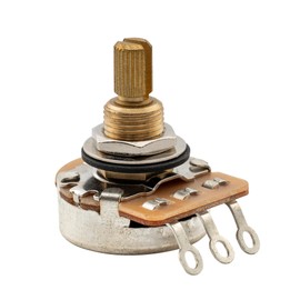Musiclily Pro HD A25K Full Brass Inch Size Fine 24-Spline Split Shaft Pot Audio Taper Potentiometer for Electric Guitar Bass