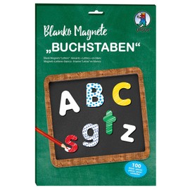 Ursus 43120099 Blank Magnetic Letters, White, Pack of 100, Approx. 3.2-4.3 cm, for DIY Design, Educational Fun for Boys and Girls, Ideal as a Gift for School Enrolment, Colourful