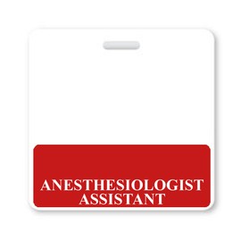 6 Pack - Custom Printed Horizontal ID Badge Buddies - Double Sided USA Printed Badge Buddy - Healthcare Badge Tag Backer - Waterproof, Spill Proof & Tear Resistant by Specialist ID (Red)