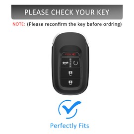 for Honda Heavy Key Fob Cover with Keychain Zinc Alloy Metal Key Fob Case Compatible with 2022 2023 2024 2025 Accord Civic CR-V HR-V Pilot (Round Leather Buckle)