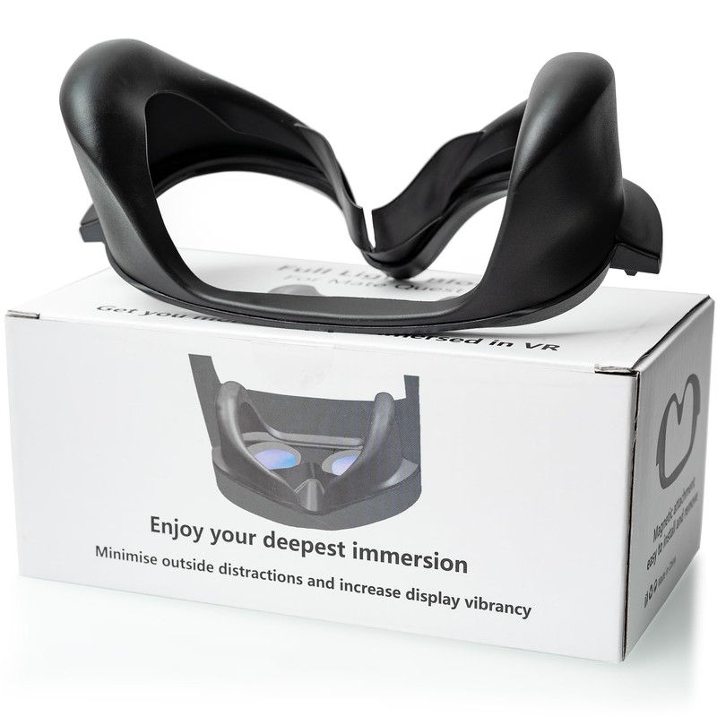 for Quest Pro Full Light Blocker,Silicone Facial Interface Magnetically attaches