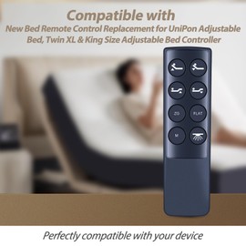 WDZP New Bed Remote Control Replacement for UniPon Adjustable Bed, Twin XL & King Size Adjustable Bed Controller