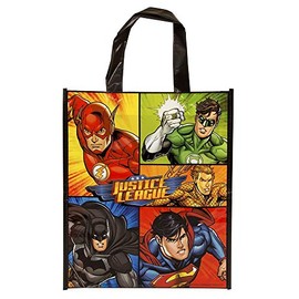 Large Plastic Justice League Goodie Bag, 13" x 11"