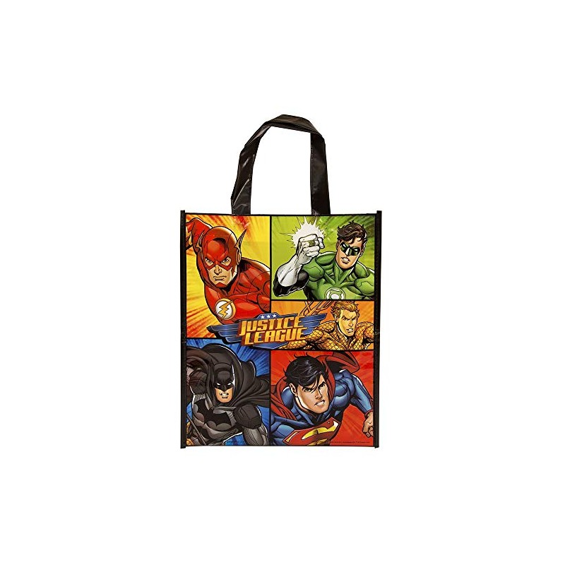 Large Plastic Justice League Goodie Bag, 13" x 11"