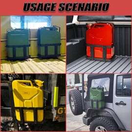 Mxdzlwly Jerry Can Mount Holder, Jerry Gas Can Holder Rack for 5 Gallon 20L, Detachable Carrier Mount