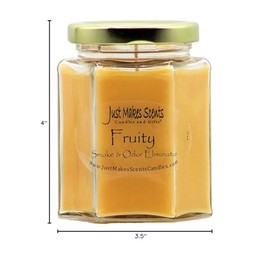 Just Makes Scents Fruit Scented Smoke and Odor Eliminator Candle - Odor Eliminating Scented Candles for Home - Neutralizes Cigarette, Food, and Pet Smells - Hand Poured in The USA by Just Makes Scents