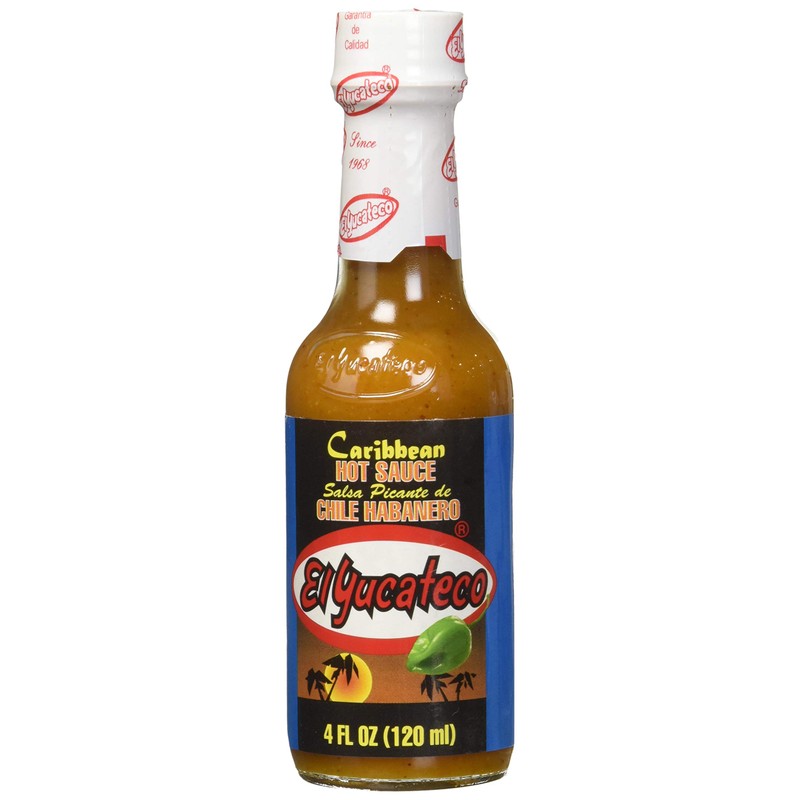 El Yucateco Sauce Hot Habanero Caribb, 4 Fl Oz (Pack