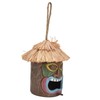 Hand Made Birdhouse Covered Resin Bird Feeder for Home Garden