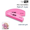 2Pcs Nail Buffers Half Moon Shape Double Sided 100/180 grit