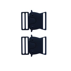 2 hebillas de liberación ajustable lateral de metal plano, hebillas de reparación tácticas de liberación de escalada de metal resistente (1.5 pulgadas)