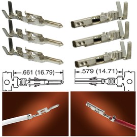 Molex Connector Lot, 3 Matched Sets, (4-Circuits) w/18-24 AWG, Pin Size: Standard .0165" 4.2mm, Mini-Fit Jr