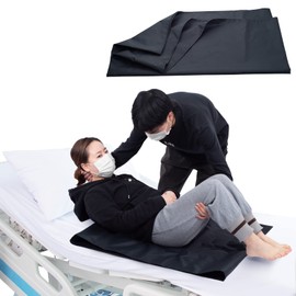 LOSCHEN Sliding Sheet, Pipe Shaped Easy Seat for Get-Up Aid, Patients/Elderly People Moving Support Sheet, For Beds/Cars, Black, 35.4 x 27.6 inches (90 x 70 cm)