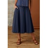 Fair índigo - Falda midi de algodón orgánico para mujer,