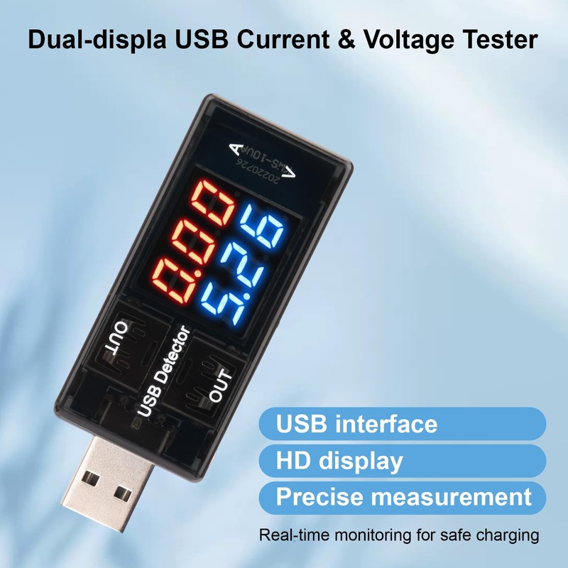 VOKTTA USB 3 Port Tester Voltage Tester Meter Voltmeter Current