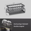 WITFAMILY Sink Organiser, Sink Organiser with Self-Draining Drain Tray, Sponge