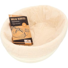 Birkmann Proofing Basket with Cotton Cover 1 Piece Heat Resistant up to 60 Degrees Bread Baking Basket Fermentation Rustproof Proofing Basket Oval