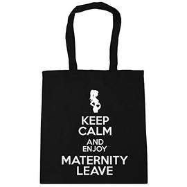 Hippowarehouse Keep Calm and Enjoy Maternity Leave Tote Shopping Gym Beach Bag 42cm x38cm, 10 litres
