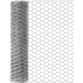 TOYPOPOR Chicken Wire 16in x 66ft(40cm x 20m), Outdoor Anti-Rust Hexagonal Galvanized Chicken Wire Mesh Fencing to Protect Gardening Plants Vegetables Flowers Fruits from Dogs Rabbits Squirrels, 16ft