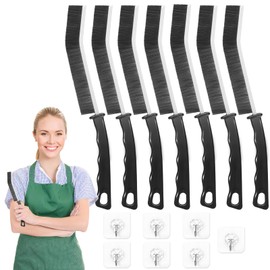 Crevice Cleaning Brush,Multifunctional Cleaning Brush Tool,Bathroom Gap Brush,Grout Brush,Hard Bristle Cleaning Brushes for Household Use Tiles Kitchen Sink Cleaning Supplies with Extra Gift Hooks