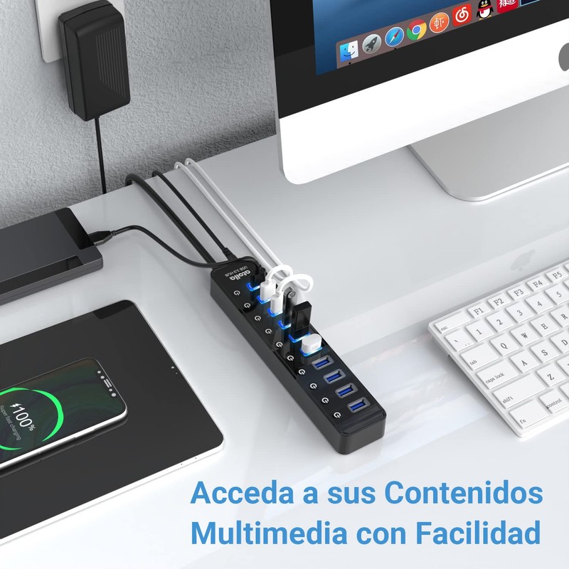 atolla Hub USB 3.0, 10 Puertos Multi USB 3.0 Hub