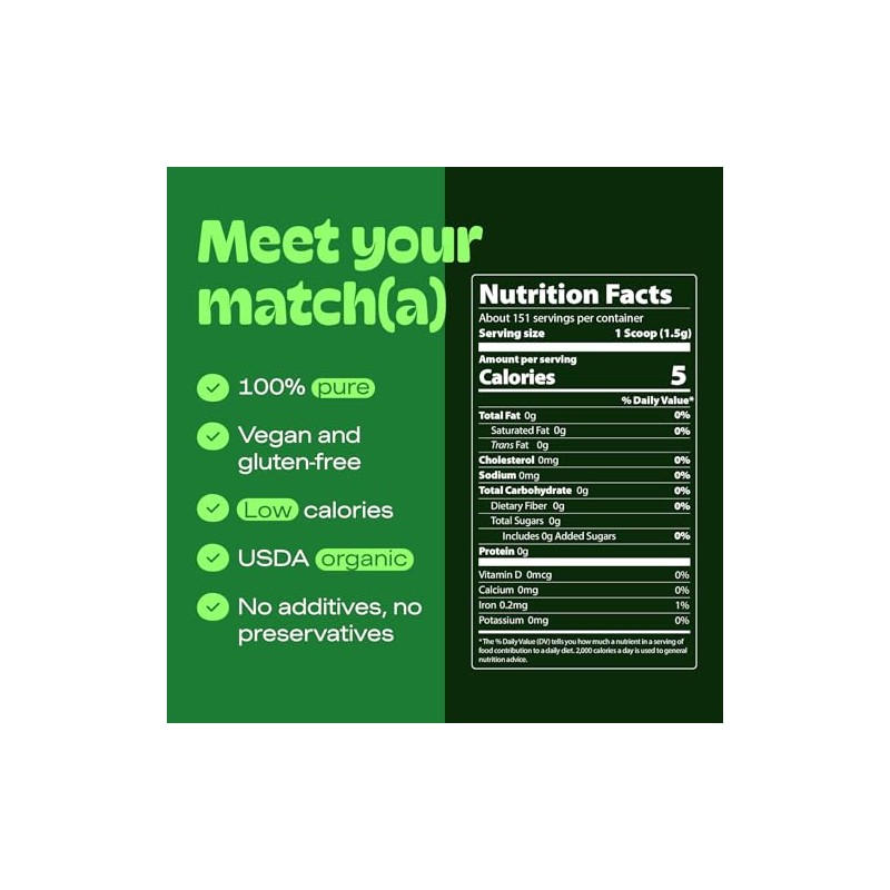 MATCHA DNA Té verde matcha en polvo orgánico certificado (lata