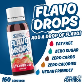 Applied Nutrition - Flavor Drops - Zero Calorie Enhancer - Best Taste Experience - Best Diet Companion - Sugar-Free Delight - (38ml – 150 Servings) (Strawberry)