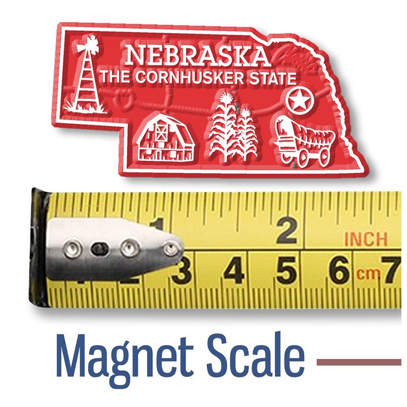 Nebraska Small State Magnet by Classic Magnets, 2.4" x 1.2",