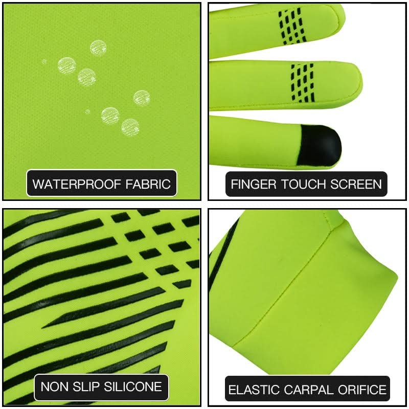 Sikma Waterproof cycling gloves Windproof Padded Softshell gloves Touchscreen Anti