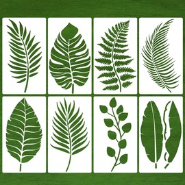 Tropical Leaves Stencil Large Leaf Stencils for Painting on Walls Palm Fern Eucalyptus Stencils for Crafts Furniture Wood Fabrics