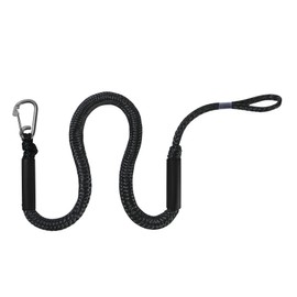 DockMoor Bungee Dock Lines for Boats Marine Mooring Lines Boat Rope for Docking with Loop and Clip Accessories for Jet Ski, PWC, Pontoon, Kayak, SeaDoo, WaveRunner (black-4pack)