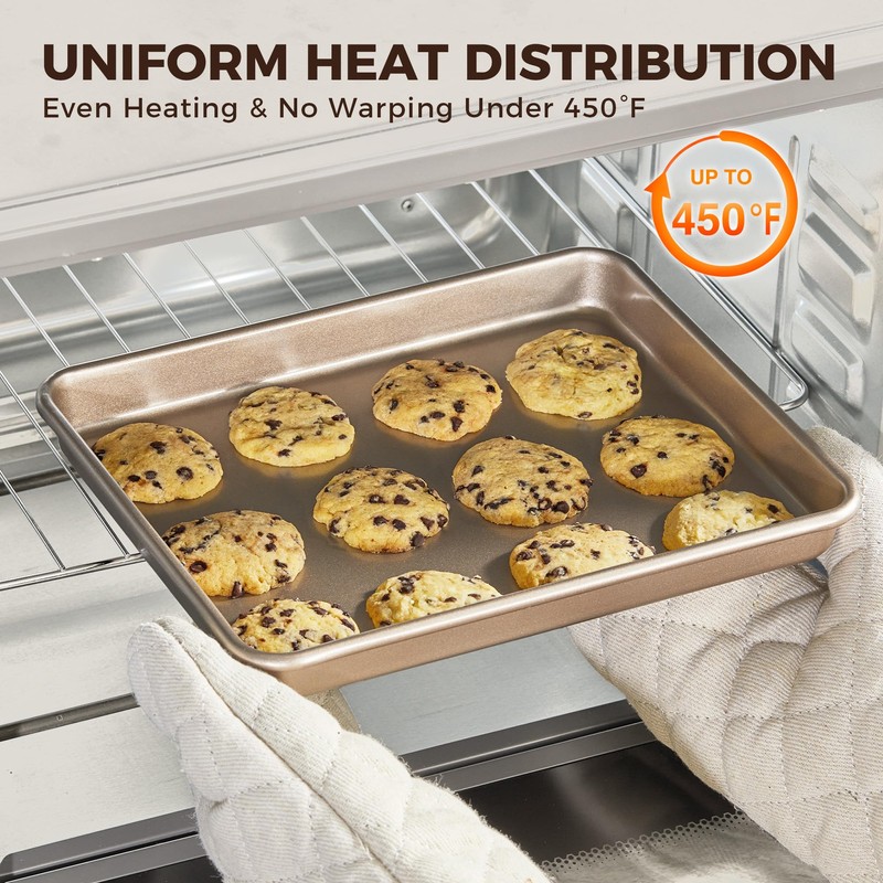 HONGBAKE 2 Pack 11 x 9 Inch Toaster Oven Pans