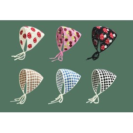 Solyinne Lingtoolator en's Crochet Head Kerchief Knitted Hair Scarf Headwrap for Women Floral Fruits Headband