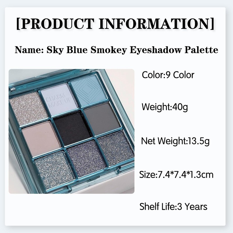 Eyeshadow Palettes, Matte Blue Eye Shadow Pallets For Women, Highly