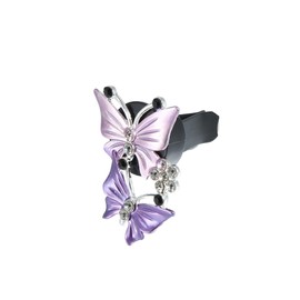 Partuto Car Air Conditioner Butterfly Shape Clips Outlet Vent Purple Replacement