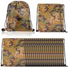 24 Pcs Camo Bag Waterproof Drawstring Bags Bulk, Militarys Army