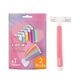 Covik Disposable Body Razors for Women T Razors Women Travel Razors 6 Pack