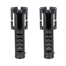 Charmoon Rod Holder Waist Belt Set of 2 Portable Langan Fishing Belt with Screw Fixation (Black)