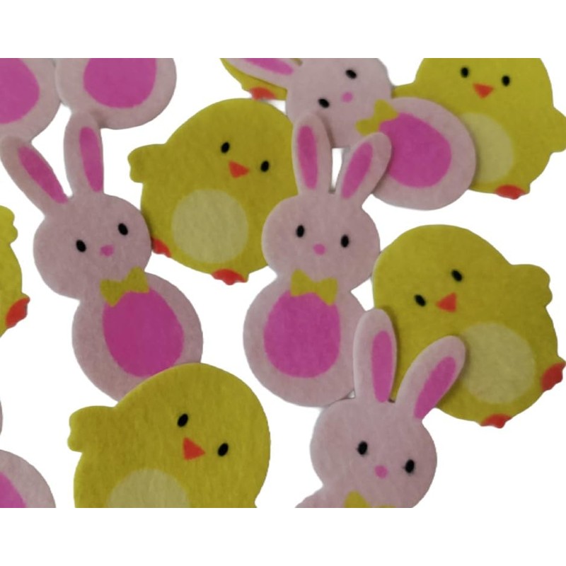 Set of 48 Felt Easter Stickers Large Easter Embellishments Ideal