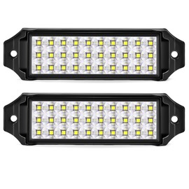 HOZILIFE Flush Mount LED Pod Lights, 2PCS 40W Bumper Backup Reverse Spot Off-Road Driving Fog Work 6 Inch LED Light Bar for Truck ATV UTV Boat (White)
