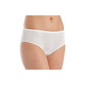 Shadowline Women's Nylon Hidden Elastic Hipster Panty 11032 8 White