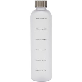 Living attala 340206 TIME MAKER BOTTLE Water Bottle, 33.8 fl oz (1000 ml), White